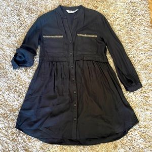 Zara embellished quarter sleeve dress.